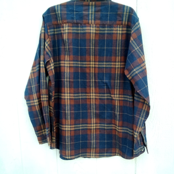 Open Trails Long Sleeve Button Down Flannel Shirt Man's Sz. XL - Picture 2 of 4